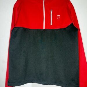 Faldo Red And Black Pull Over Zip Jacket Men’s Sz M